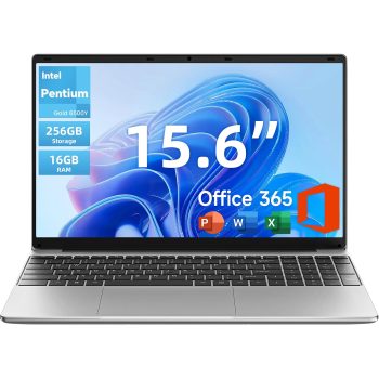 15.6 Inch Windows 11 Laptop, 6500Y Processor, 16GB RAM 256GB Storage Expandable to 512GB, FHD Display with Numpad, Office 365 Pre-Installed, Wi-Fi 5 Bluetooth 4.2, Type-C for…