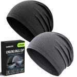 2 Pack Cooling Skull Caps for Men & Women, Breathable 3D Mesh Sweat Wicking Running Hat for Cycling Helmet Liner