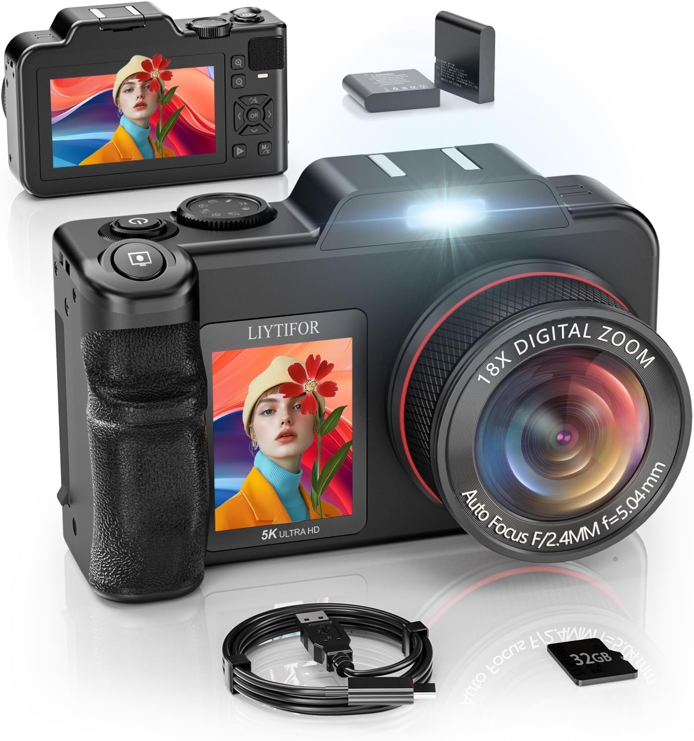 5K-Digital-Cameras for Photography: 2026 Upgrade 80MP 3.5"+2" Dual Screen for Self-Framing 18X Zoom Autofocus Vlogging Camera for YouTube/Content Creators/Beginners/Travel, 32GB... 5K-Digital-Cameras for Photography: 2026 Upgrade 80MP 3.5"+2" Dual Screen for Self-Framing 18X Zoom Autofocus Vlogging Camera for YouTube/Content Creators/Beginners/Travel, 32GB...