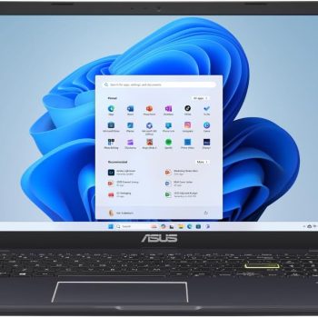 ASUS 15.6” Vivobook Go Slim Laptop, Thin & Portable for Student Study, Intel Dual Core N4500, 4GB RAM, 128GB SSD, Windows 11, Star Black, L510KA-ES04