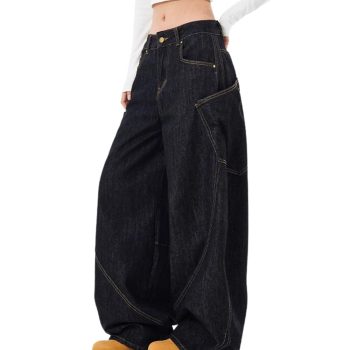 Baggy Jeans for Woman Men High Waisted Barrel Leg Jeans Casual Loose Denim Pants Streetwear Clothes