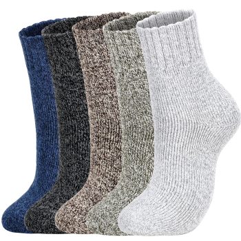 Clothclose Wool Socks – Winter Warm Wool Socks for Women Men, Soft Cozy Sock, Thick Knit Crew Boot Sock for Women Men