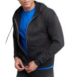 Hanes Men’s Zip-up Hoodie, Ecosmart Fleece Full-zip Hoodie for Men, Hooded Sweatshirt