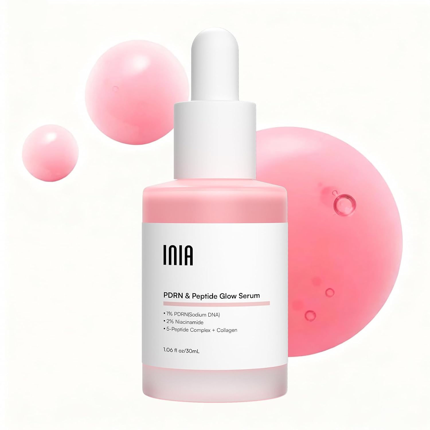 INIA PDRN Pink Peptide Serum for Face with Salmon DNA, 1.06 Fl Oz | For Hydrating, with 5-Peptide+ Niacinamide + Collagen, Help Reduce Fine Line Look & Support Firmness,... INIA PDRN Pink Peptide Serum for Face with Salmon DNA, 1.06 Fl Oz | For Hydrating, with 5-Peptide+ Niacinamide + Collagen, Help Reduce Fine Line Look & Support Firmness,...