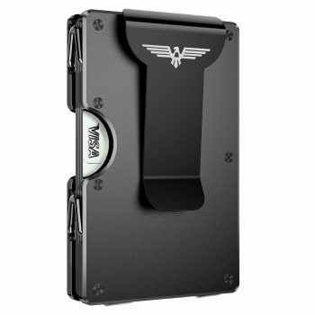 Lenvoten Upgraded Hinged Minimalist Wallet for Men | Slim Metal RFID Blocking Wallet | Credit Card Holder & Money Clip Holds 20 Cards | Premium Scratch-Resistant Finish | Ideal…