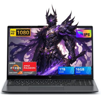 MALLRACE Gaming Laptop,16GB RAM 1TB NVMe SSD Laptop Computer with Numeric KB,AMD Ryzen 7 5825U (Beat Intel i7-1255,up to 4.5GHz), Radeon RX Vega 8 Graphics,16inch FHD Display…