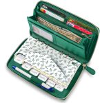 Three Way Cut Cash Envelope Wallet Emerald Green All in One Budget System RFID Blocking with 12x Tabbed Envelopes 12x Monthly Budget Cards 1x Yearly Budget Planner Sheet…