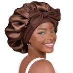 YANIBEST Adjustable Silk Bonnet for Sleeping Women Double Layer Satin Bonnet Reduce Friction Prevent Frizz Curly Hair