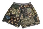 Ethinic Craft Hub Unisex Boho Bohemian Hippie Rayon Patchwork Festival Shorts One Size Elasticated Waist Comfy Shorts