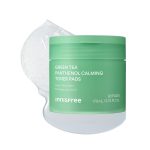 innisfree Green Tea Panthenol Calming Toner Pads for Instant Cooling Hydration | Hydrating Korean Toner Pads for Gentle, Calming Pore Care