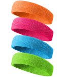 Tanluhu Sweatbands Sport Headbands for Men & Women,Terry Cloth Sweat Band for Tennis, Running, Basketball, Working Out, Exercise- Athletic Sweat Cotton Headband Outdoor